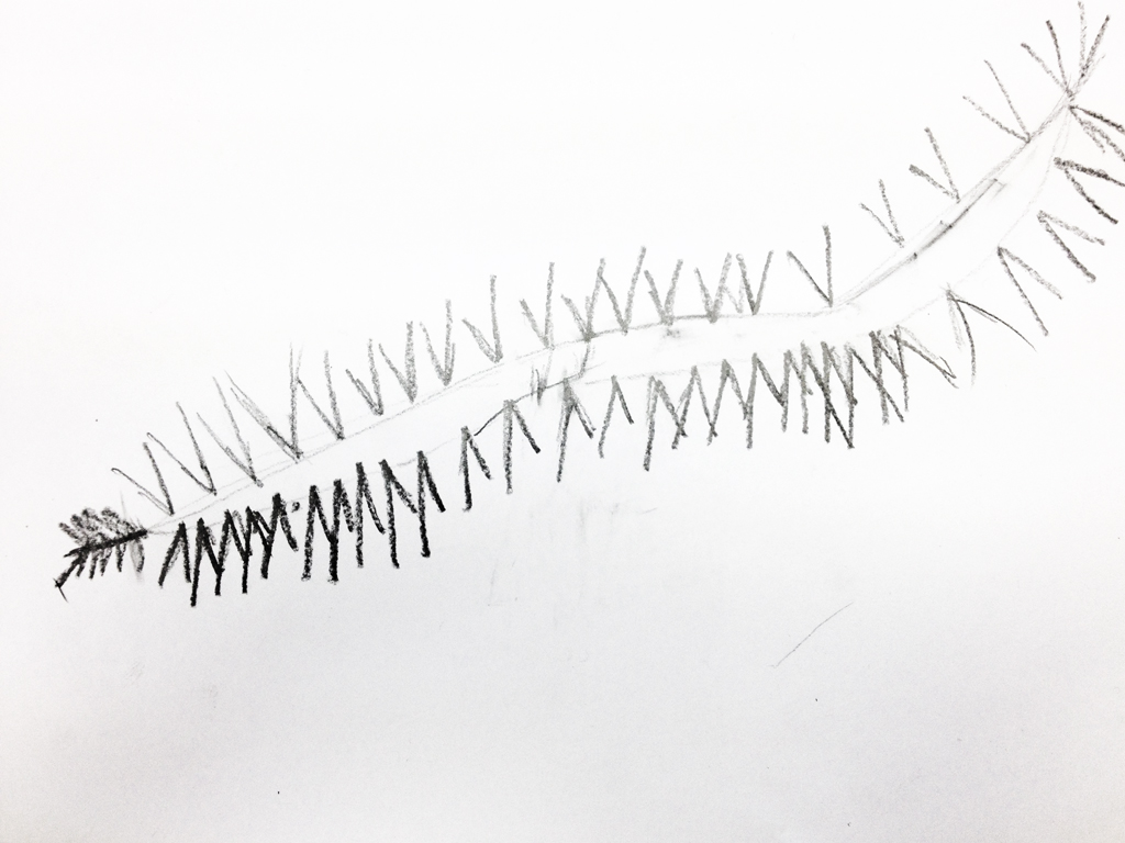 47 needle Zeichnung Blatt IMG 3100